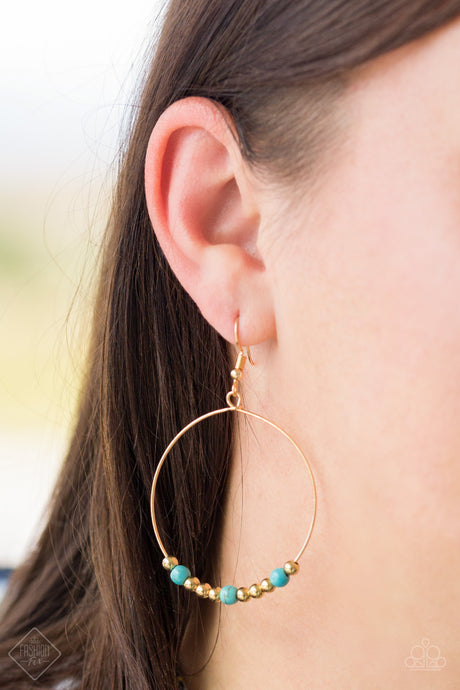 Paparazzi ~ Say A Little PRAIRIE ~ Gold  Earrings (Fashion Fix Exclusive)