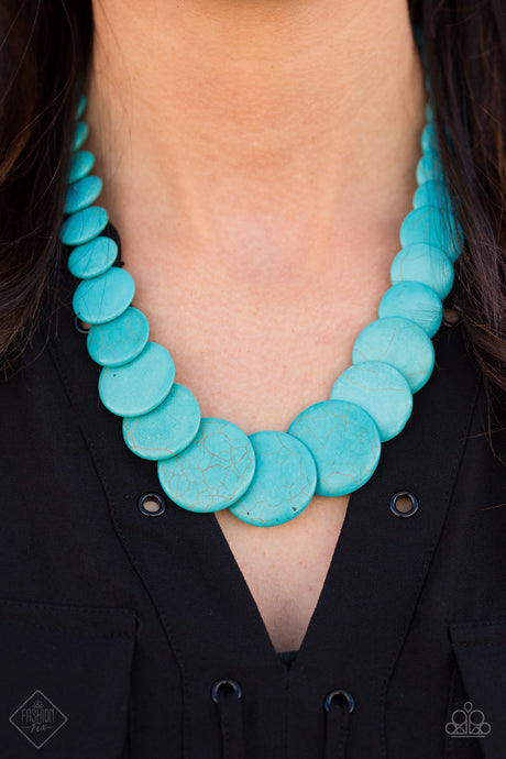 Paparazzi ~ Sierra Mountains ~ Blue Turquoise Necklace Set (Fashion Fix Exclusive)