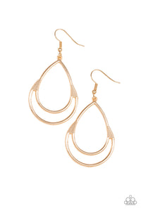 Paparazzi ~ Simple Glisten ~ Gold Earrings