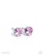 Load image into Gallery viewer, Paparazzi ~ Simple Sweetheart ~ Pink heart Earrings - Klassy Jewelz Boutique