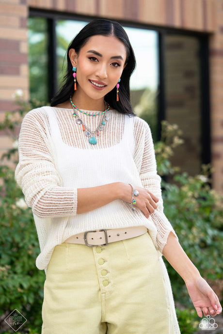 Paparazzi ~ Simply Santa Fe ~ Fashion Fix Complete Trend Blend ~ Blue Necklace Set