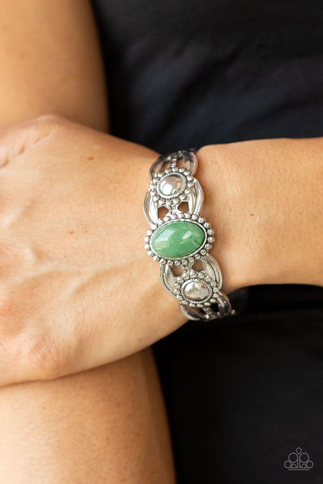 Paparazzi ~ Solar Solstice ~ Green Cuff Bracelet
