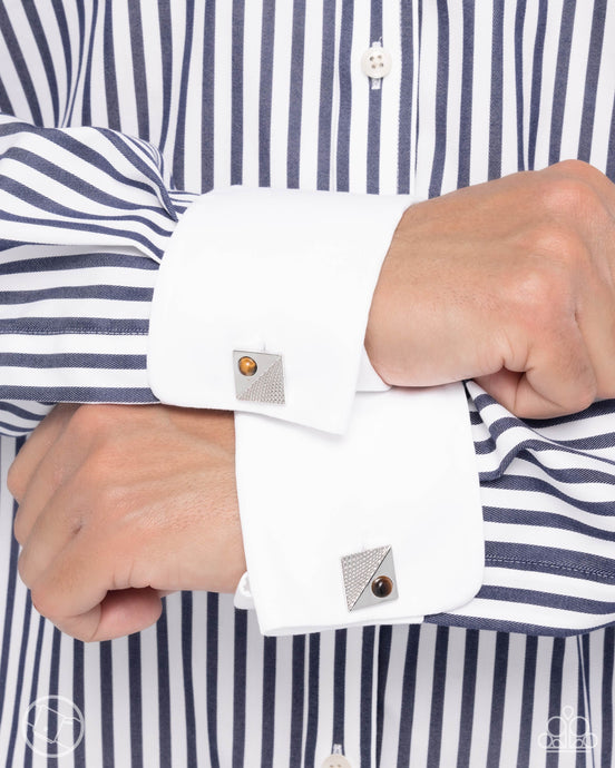 Paparazzi ~ Some Serious Studs ~ Men's Brown Cuff Links