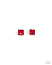 Load image into Gallery viewer, Paparazzi ~ Squared Soprano ~ Red Post Earrings