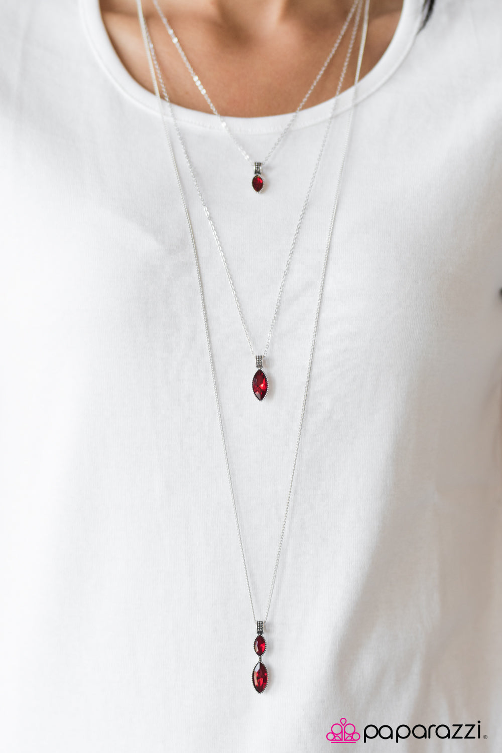 Paparazzi ~ Starlit Skies ~ Red Necklace Set