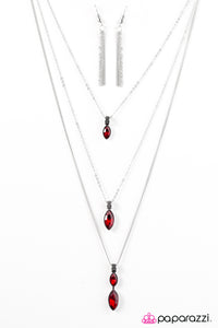 Paparazzi ~ Starlit Skies ~ Red Necklace Set