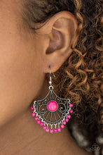 Load image into Gallery viewer, Paparazzi ~ Stone Lagoon ~ Pink Earrings