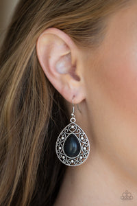 Paparazzi ~ Stone Story ~ Black Earrings