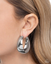 Load image into Gallery viewer, Paparazzi ~ Subtle Sheen ~ Silver Hoop Earrings