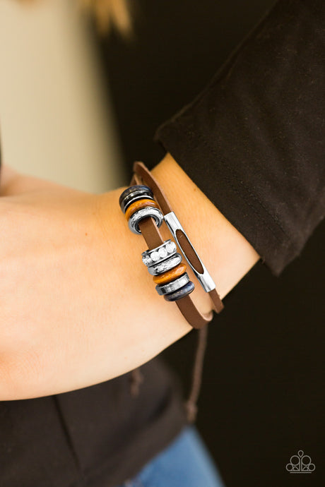 Paparazzi ~ Summer Classic ~ Brown Urban Bracelet