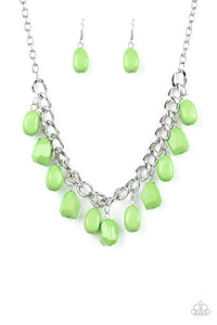 Paparazzi ~ Take The COLOR Wheel! ~ Green Necklace Set
