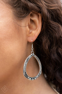 Paparazzi ~ Terra Topography ~ Silver Earrings (Fashion Fix Exclusive)