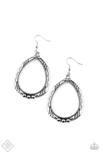 Paparazzi ~ Terra Topography ~ Silver Earrings (Fashion Fix Exclusive)