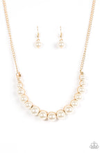 Load image into Gallery viewer, Paparazzi ~ The FASHION Show Must Go On! ~Gold Pearl Necklace Set