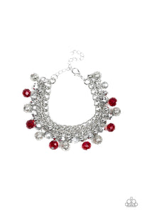 Paparazzi ~ Party Spree ~ Red Beaded Necklace  and Bracelet Set