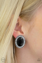 Load image into Gallery viewer, Paparazzi ~ Titanic Treasure ~ Black Clip-On Earrings