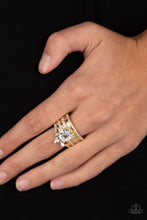 Load image into Gallery viewer, Paparazzi ~ Top Dollar Bling ~ Gold Ring with Stretchy Band