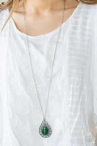 Paparazzi ~ Total Tranquility ~ Green Moonstone Pendant Necklace Set