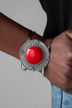 Load image into Gallery viewer, Paparazzi ~ Tribal Pop ~ Red Cuff Bracelet