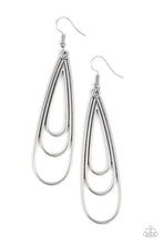 Load image into Gallery viewer, Paparazzi ~ Triple Ripple ~ Silver Earrings