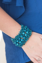 Load image into Gallery viewer, Paparazzi ~ Tropical Bliss ~ Blue Wooden Bracelet with Stretchy Bands