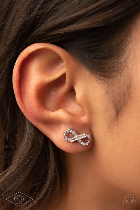 Paparazzi ~ Turn Of The Century ~ White Infinity Post Earrings