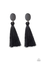Load image into Gallery viewer, Paparazzi ~ Va Va PLUME ~ Black Post Earrings
