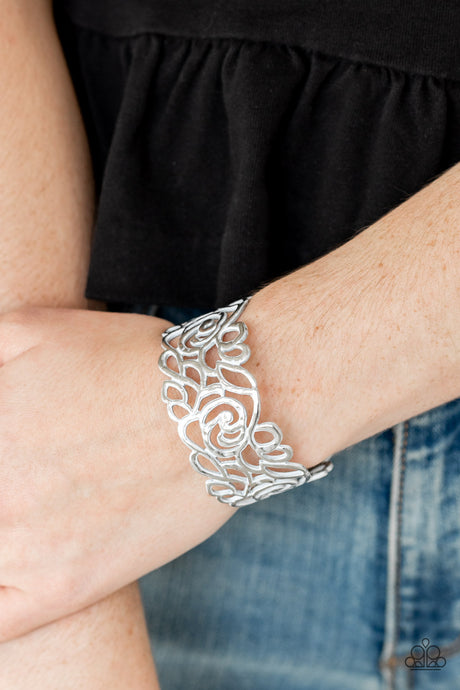 Paparazzi ~ Victorian Gardens ~ White Cuff Bracelet