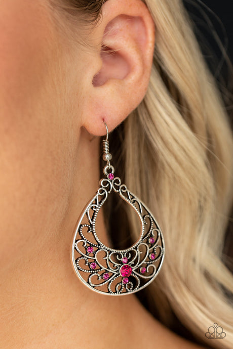 Paparazzi ~ Vine Shine ~ Pink Earrings