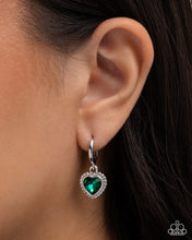 Load image into Gallery viewer, Paparazzi ~ Vintage Victor ~ Green Hoop Earrings