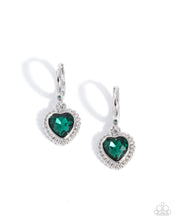 Load image into Gallery viewer, Paparazzi ~ Vintage Victor ~ Green Hoop Earrings