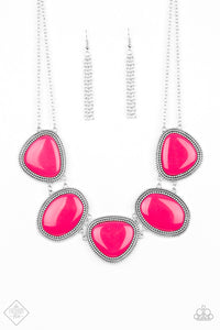 Paparazzi ~ Viva La VIVID ~ Pink Necklace Set (Fashion Fix Exclusive)