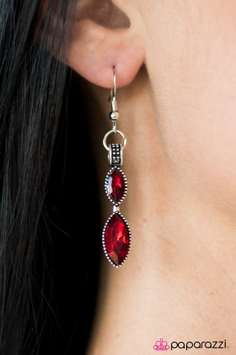 Paparazzi ~ Wandering Star ~ Red Earrings
