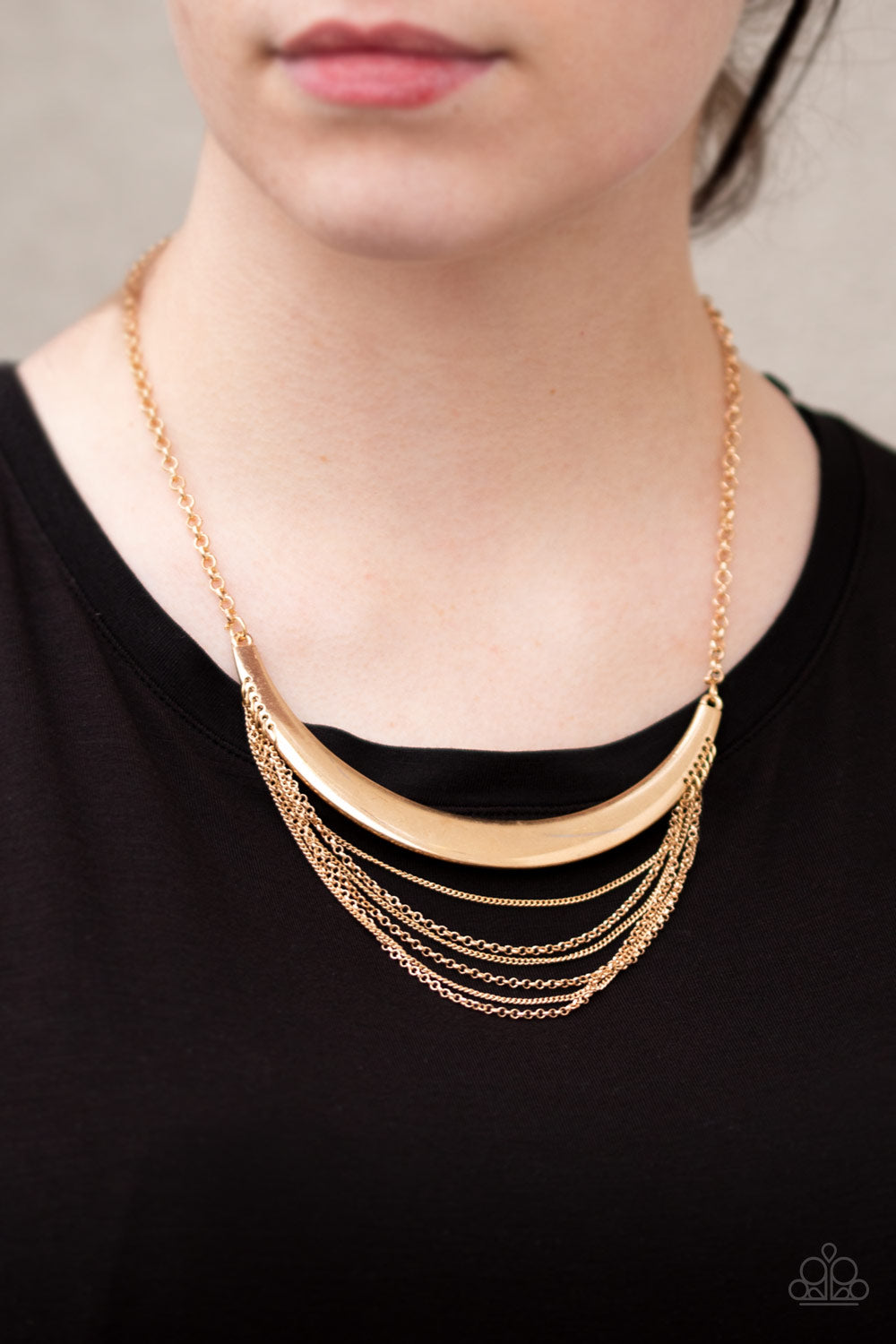 Paparazzi ~ Way Wayfarer ~ Gold Necklace Set