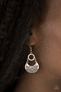 Paparazzi ~ West Side Wild ~ Silver Earrings