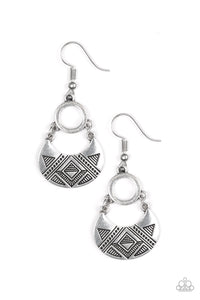 Paparazzi ~ West Side Wild ~ Silver Earrings