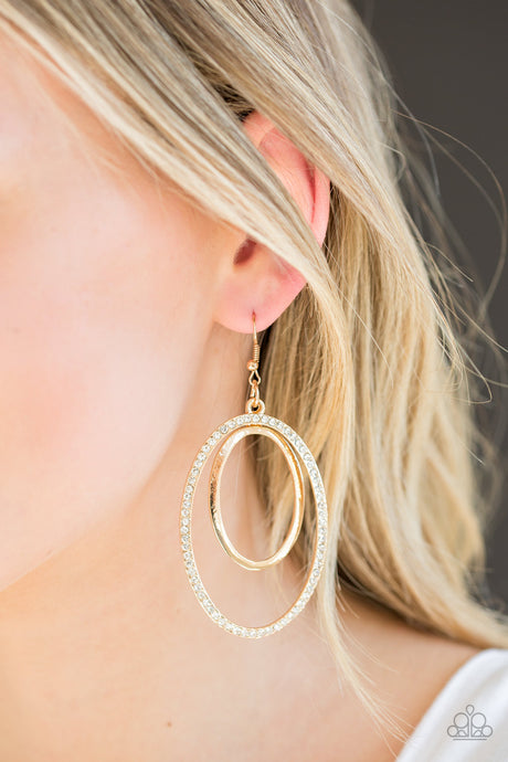 Paparazzi ~ Wrapped In Wealth ~ Gold Earrings