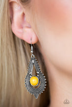 Load image into Gallery viewer, Paparazzi ~ Zoomin Zumba ~ Yellow Earrings
