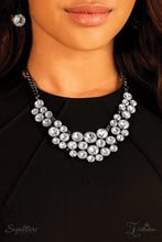 Load image into Gallery viewer, Paparazzi ~ The Angela ~ Zi Collection ~ White and Gunmetal Necklace Set - Klassy Jewelz Boutique