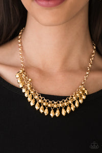 Paparazzi ~ Prima DIVA ~ Gold Necklace Set