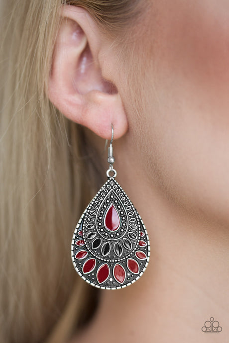 Paparazzi ~ Westside Wildside ~ Red Earrings