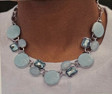 Load image into Gallery viewer, Paparazzi ~ Glimpse of Malibu ~ Fashion Fix Complete Blend Trend ~ Blue Necklace Set