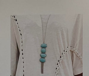 Paparazzi ~ Simply Santa Fe ~ Fashion Fix Complete Trend Blend ~ Blue Turquoise Necklace Set