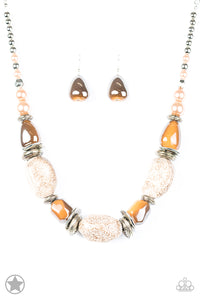 Paparazzi In Good Glazes - Peach Necklace - Klassy Jewelz Boutique