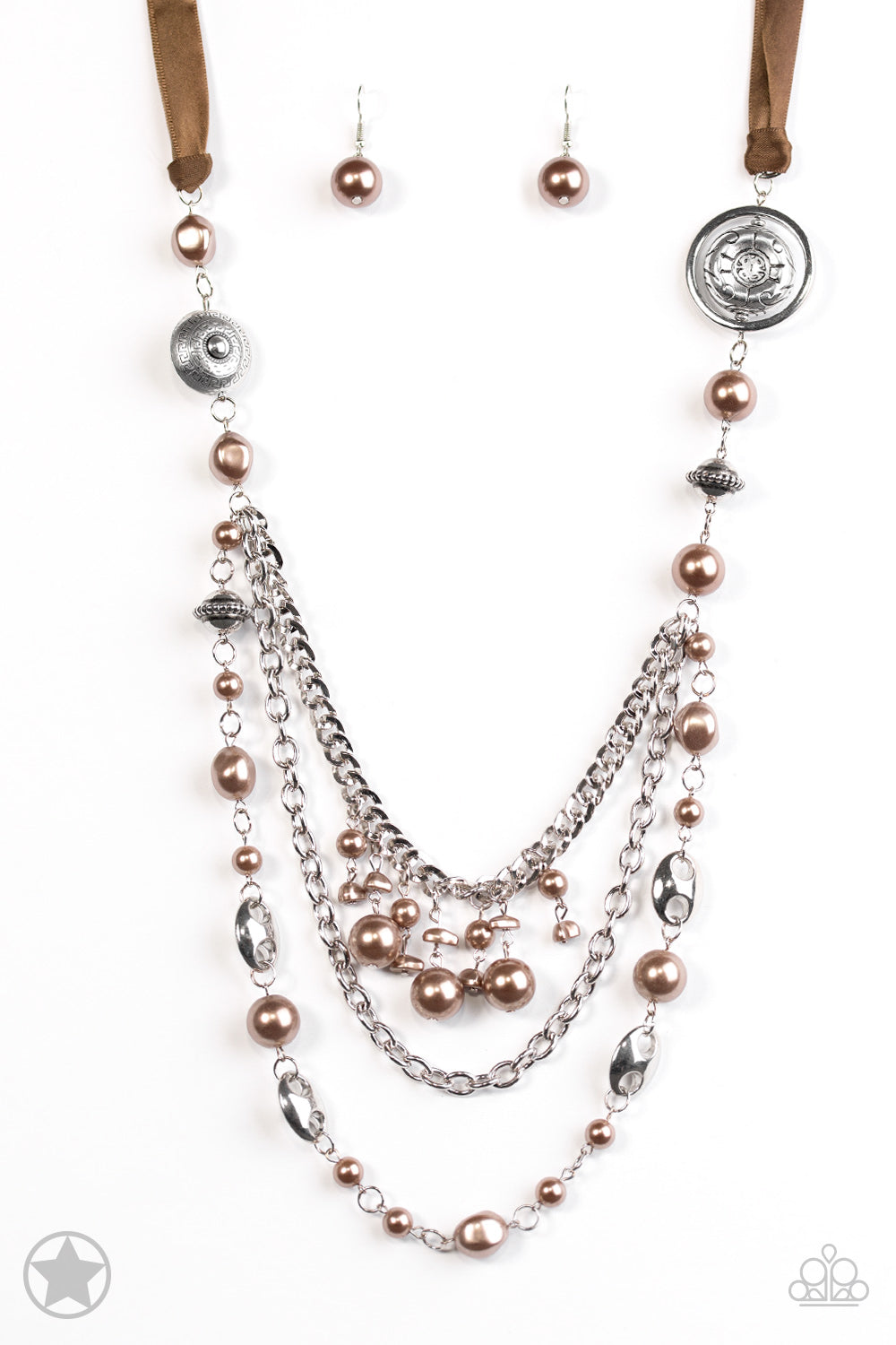 Paparazzi - All The Trimmings - Brown Necklace - Klassy Jewelz Boutique