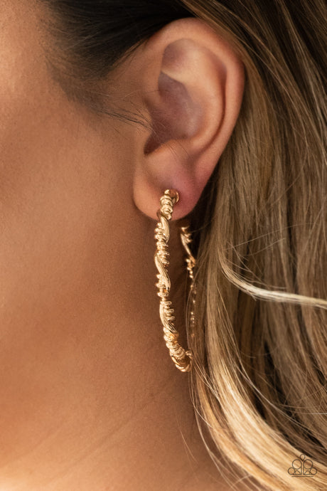 Paparazzi - Street Mod - Gold Hoop Earrings - Klassy Jewelz Boutique
