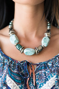 Paparazzi In Good Glazes - Blue Necklace - Klassy Jewelz Boutique