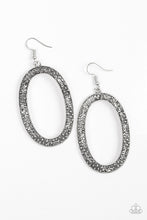 Load image into Gallery viewer, Paparazzi - Rhinestone Rebel - Silver Hoop Earrings - Klassy Jewelz Boutique
