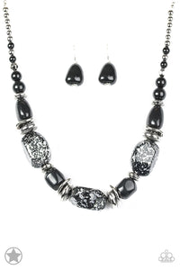 Paparazzi In Good Glazes - Black Necklace - Klassy Jewelz Boutique