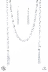Paparazzi - SCARFed for Attention - Silver Necklace - Klassy Jewelz Boutique